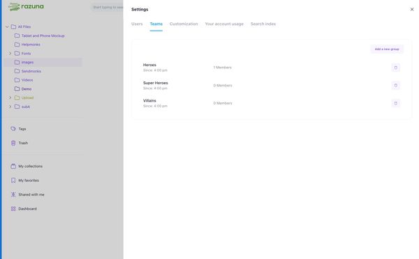 We're thrilled to announce the launch of Teams and a new user management! With Teams, you can take complete control of your user management process in your DAM.